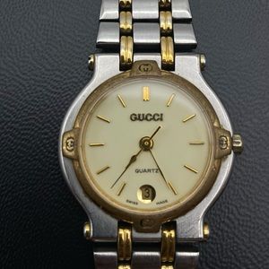 Gucci watch 9000L Gold Silver Tone